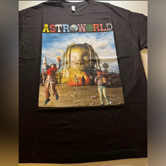 Alstyle Other - ASTROWORLD ASTROCONNECTION TRAVIS SCOTT BLACK T-SHIRT